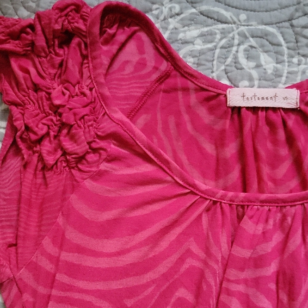 Anthropologie Testament Pink Ruffled Sleeve Women's Top - Picture 5 of 8
